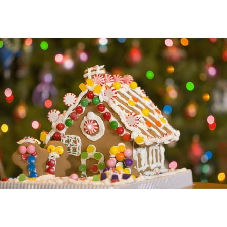 Gingerbread Print - Gingerbread House at Christmas Print Wall Art By Craig Tuttle