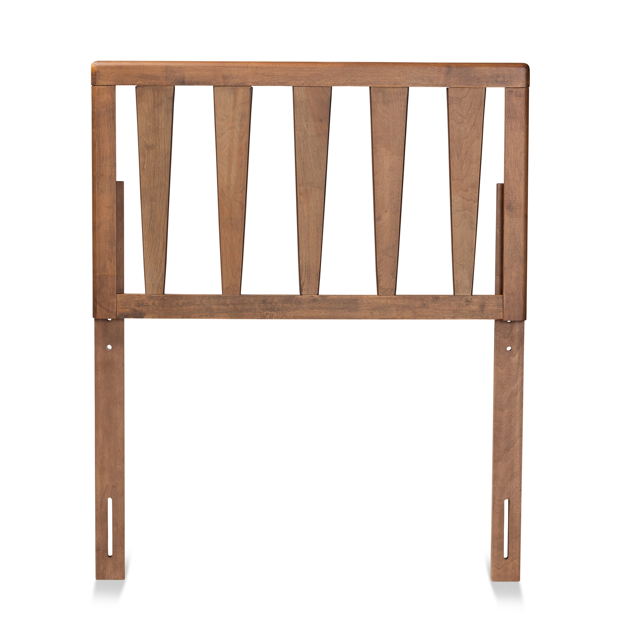 Baxton Studio Duncan Contemporary/Modern Slat Back Support Engineered Wood Headboard, Twin, Ash Walnut