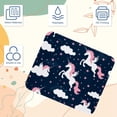 thumbnail image 3 of PhooArto Comfortable Mouse Pad Pink Unicorns White Cloud Pattern Desktop Mousepad , 21 x 25 cm Mouse Mat, Non-Slip Rubber Base, Improves Speed and Precision, 3 of 7