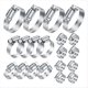 thumbnail image 1 of Abrazaderas de Manguera de Acero Inoxidable de 20 Piezas, Abrazaderas de Manguera de Tubo de Engranaje Helicoidal Ajustable de 1/4-2 Pulgadas (6-51 Mm) para Plomería, Maquinaria, 1 of 7