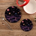 thumbnail image 2 of GZHJMY Cartoon Planets Trivets Pot Holders Set of 2 Decoration Potholders Pure Cotton Thread Weave Trivets, Coasters, Placemats, Spoon Rest for Cooking for Kitchen Pans Bowl Teapot, 2 of 7