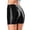 Black, variant on Mardi Gras Shorts For Women Stretch Fit Women Shorts High Waist Solid Color Summer Dance Party Festival Pants Black