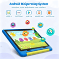 thumbnail image 5 of BESTSKI Kids Tablet 10-Inch Android 16 for Ages 3-12, 5-Core 20GB+64GB (1TB Expandable), Parental Control, Pre-Installed KIDOZ & Shockproof Case (Blue), 5 of 8