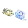 thumbnail image 2 of 200pcs Transparent Glass Connector Charms Lotus Flower Links Mixed color 15.5x20.5x7mm Hole: 1.4mm, 2 of 3