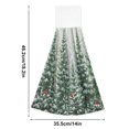 thumbnail image 3 of Wobogo Winter Green Pine Tree Hand Towel Set of 2 Absorbent for Kitchen and Bathroom With Velcro Hanging Loop 18.2×14in, 3 of 7