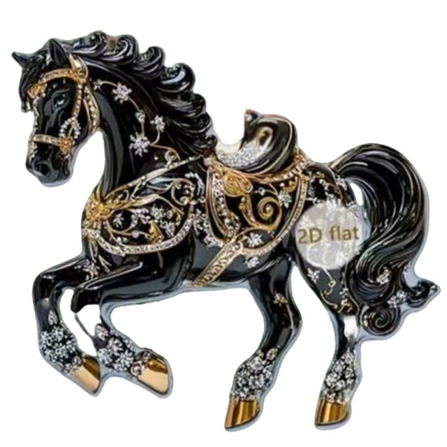 2026 Chinese Zodiac Horse Christmas Tree Ornament, 2D Acrylic Equestrian Racing Rider Gift with Rhinestones for Women & Girls, 3.15 Inch