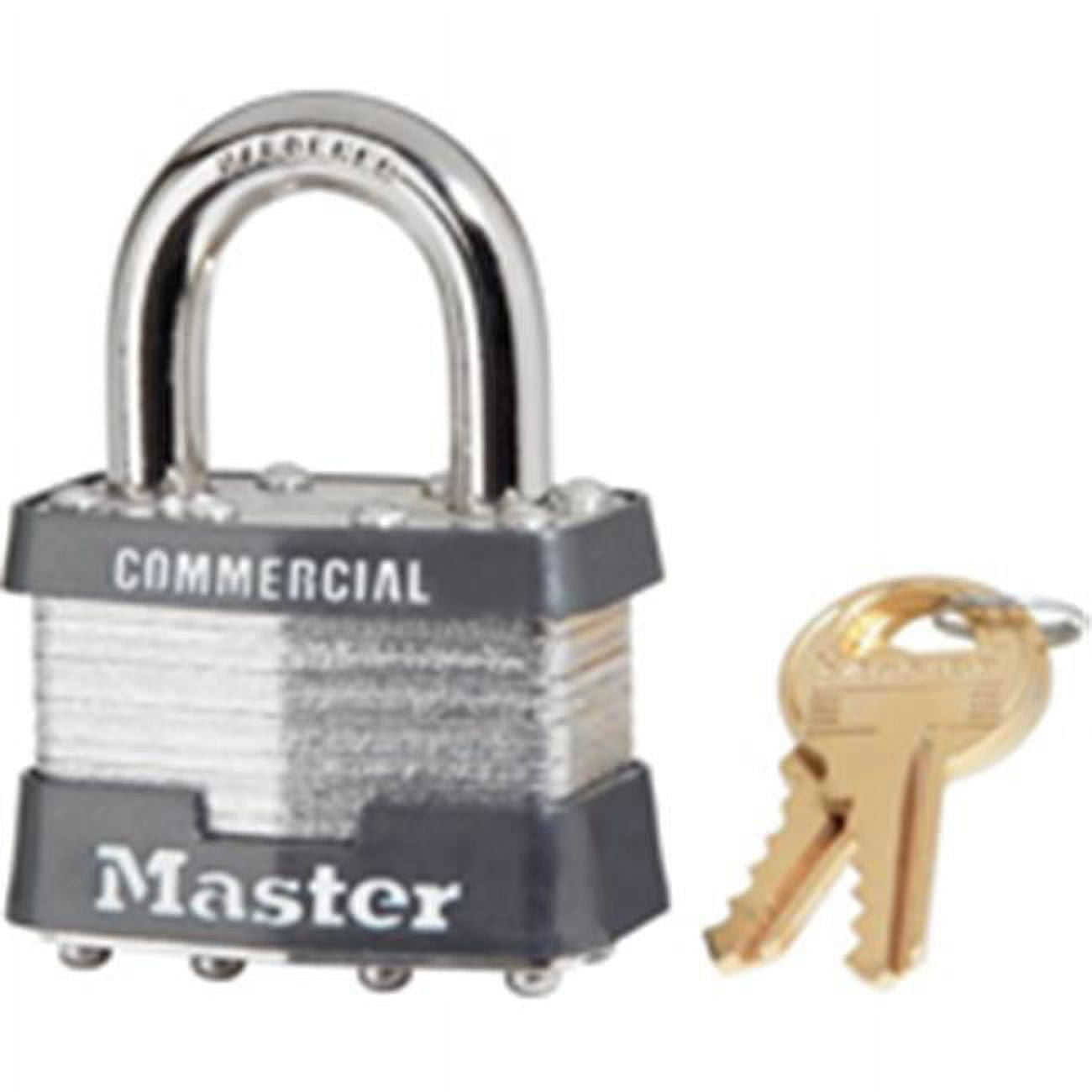 Master Lock 7. 1.13 in. Laminated Steel Padlock - Silver
