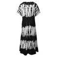thumbnail image 4 of Summer Casual Dresses for Womens 2026 Fashion Plus Size Casual V-Neck Short Sleeve Solid Dress, 4 of 5