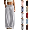 thumbnail image 3 of shoper Wide Leg Sweatpants for Women Low Rise Baggy Casual Y2K Drawstring Lounge Track Pants with Pockets 2026 Fall Winter (Blue,XXL), 3 of 8