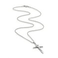 thumbnail image 3 of Miabella Rhodium Plated 925 Sterling Silver Small or Large Crucifix Necklace for Men Women, Cross Pendant with Rope Chain, Made in Italy (Small, Length 20 Inches), 3 of 7