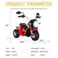 thumbnail image 2 of Lowestbest Kids Electric Motorcycle, Kids Motorcycle Ride On Car, Electric Tricycle Battery-Powered 3 Wheeler Gifts Motorcycle for Child, Red, 2 of 7