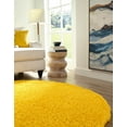 thumbnail image 4 of Unique Loom 3128125 8 Pi 2 Po x 8 Pi 2 Po Tapis Rond Solide Shag&44; Toscan Soleil Jaune, 4 of 10