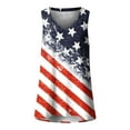 thumbnail image 5 of JGTDBPO Independence Day T-Shirt For Women Plus Size Summer Tank Tops In Red White And Blue Stylish Top Women Short Sleeveless V-Neck Independence Day Loose T-Shirt Blouse Tops Vest, 5 of 5