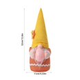 thumbnail image 3 of Easter Decorations Faceless Doll Holding Eggs Cartoon Design Desktop Ornament Festive Gift Orange Home Decor Spring Holiday, 3 of 6