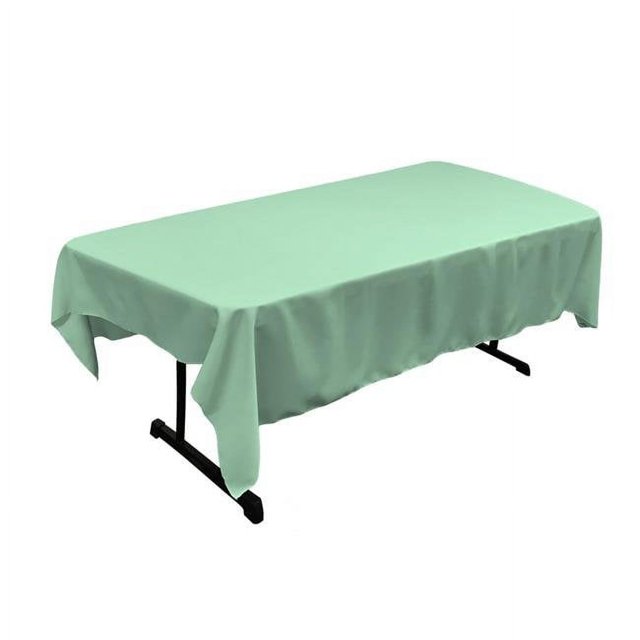 LA Linen TCpop60x84-MintP44 Nappe Rectangulaire en Polyester Popeline, Menthe - 60 x 84 Po.