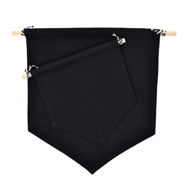 2 broches con insignia para banderines, banderines, banderines colgantes, broches con insignia, banderines colgantes (negros)