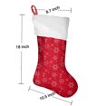 thumbnail image 5 of Christmas Stocking – 18" Velvet Plush Holiday Sock with White Faux Fur Cuff, Full Print Polyester, Hanging Loop, Perfect for Xmas Tree & Fireplace Decoration, 5 of 5