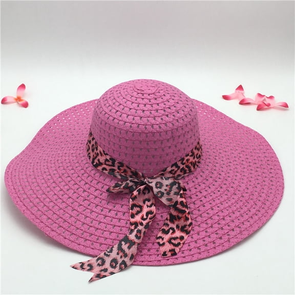 Delayuji Woven Hat Women Wide Brim Foldable UV Sun Protection Vacation Stylish Beach Hat Fishing Hiking Portable Travel Hat Versatile Outdoor Summer Hat