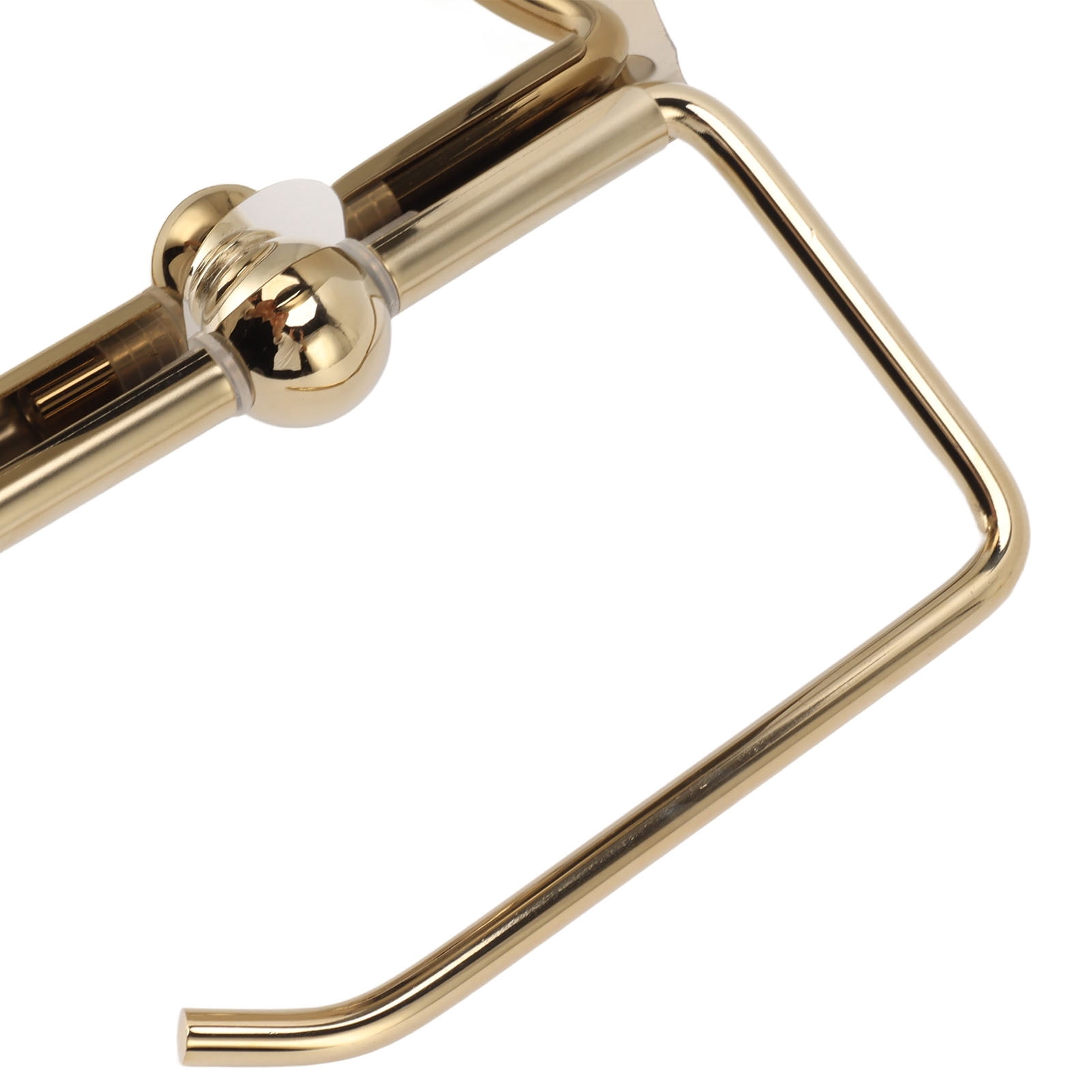 BOKYAN Vintage Gold Toilet Paper Holder, Exquisite Ceramic and Stainless Steel Wall Mounted Tissue Roll Hanger for Bathroom and Kitchen (6.3 x 5.1 inches / 16 x 13 cm)