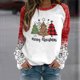 thumbnail image 2 of Sudadera Bouanq informal de manga larga con estampado navideño (para mujer), 2 of 4
