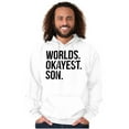 thumbnail image 3 of Worlds Okayest Son Funny Children Hoodie Hooded Sweatshirt Men Brisco Brands M, 3 of 5