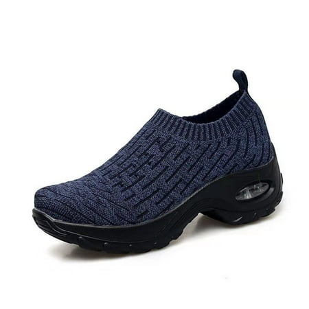 

Cglfd Cushioned Sports Shoes Middle-Aged And Elderly Mother Shoes Slope Heel Casual Sports Shoes