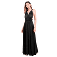 thumbnail image 2 of IBTOM CASTLE Women Transformer Evening Dress Maxi Cocktail Wrap Convertible Multi Way Floor Long Formal Gown XL Black, 2 of 8