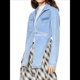 thumbnail image 2 of Chaqueta Vaquera con Cordones para Mujer, de Larga, Abierta Al Frente, Estilo Vintage, Corta, Informal, Estilo Urbano. Azul S, 2 of 9