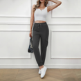 thumbnail image 4 of SOMER Women's Sweatpants Cargo Joggers High Waisted Drawstring Hiking Workout Pants Lightweight Comfy with Pockets, 4 of 10