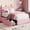 Velvet Pink led, variant on Twin Size Bed Frame with 2 Flexible Drawers, Upholstered Platform Bed Frame with Bookcase Headboard and LED Lights, Bed, Easy Assembly, Noise Free, Velvet Pink