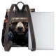 thumbnail image 3 of Easygdp Urban Bear With Headphones Mochila de Cuero para Mujeres, Bolso de Hombro, Bolsos de Mano de Moda para Trabajo y Viajes, 3 of 4