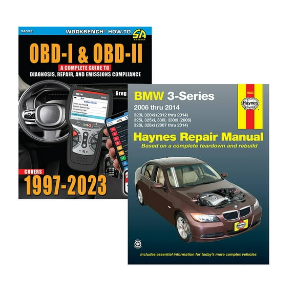 OBD-I & OBD-II Guide to Emissions Compliance & BMW 3-Series 2006 thru 2014 Haynes Repair Manual (2 Book Set)