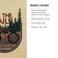 thumbnail image 3 of Winthrop, Washington, Ride the Trails, Mountain Bike Scene, Contour Birch Wood Wall Sign (6x9 Rustic Home Decor, Ready to Hang Art), 3 of 5