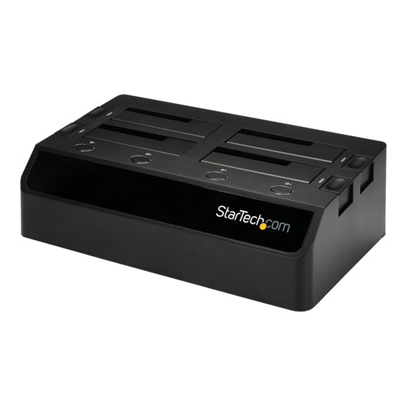 StarTech.com 4-Bay USB 3.0 to SATA Hard Drive Docking Station, USB Hard Drive Dock, External 2.53.5 SATA III (6Gbps) SSDHDD Docking Station, Hot-Swappable Hard Drive Bay - Dual 40mm Fans, Top-Loading - Storage enclosure - 4 bays (SATA-600) - for P/N: SVA12DN4NEUA