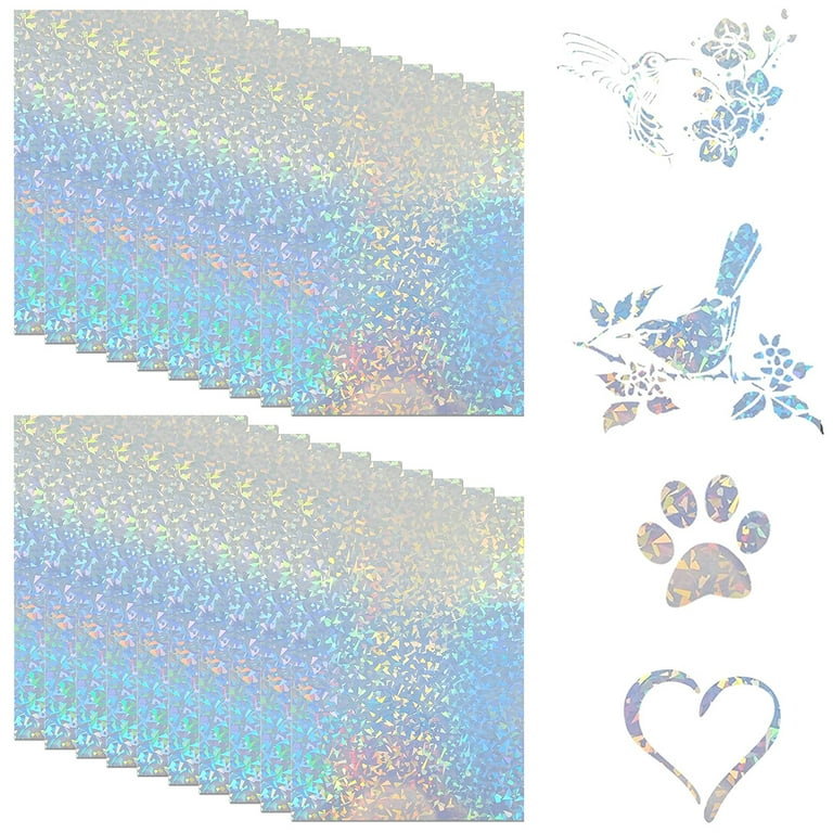 20pcs Printable Holographic Sticker Paper for A4 Ink Jet Printer Vinyl Rainbow Sticker Paper Waterproof Sticker Paper