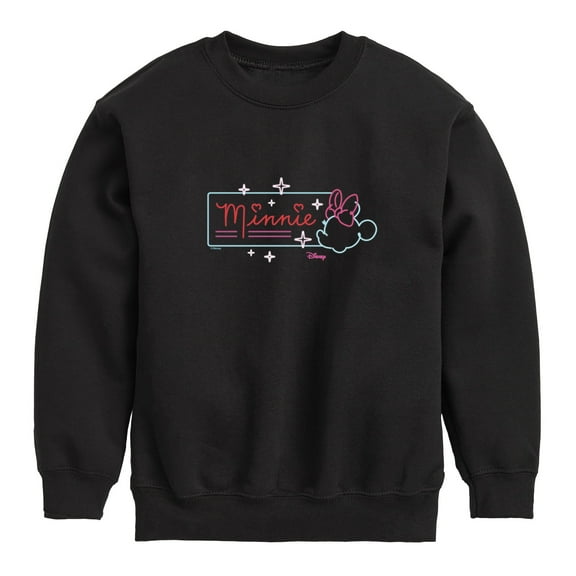 Disney - Minnie Mouse - Neon Highlight - Youth Crewneck Fleece Sweatshirt