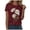 Wine, variant on UOCUFY Women's T Shirts Short Sleeve Tees Novelty Graphic Crew Neck Cotton Soft Loose Summer Tops (Army Green, XL)