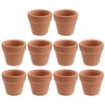thumbnail image 1 of 10 mini macetas de terracota con orificios de drenaje para suculentas, cactus y viveros de arcilla para interior y exterior., 1 of 6