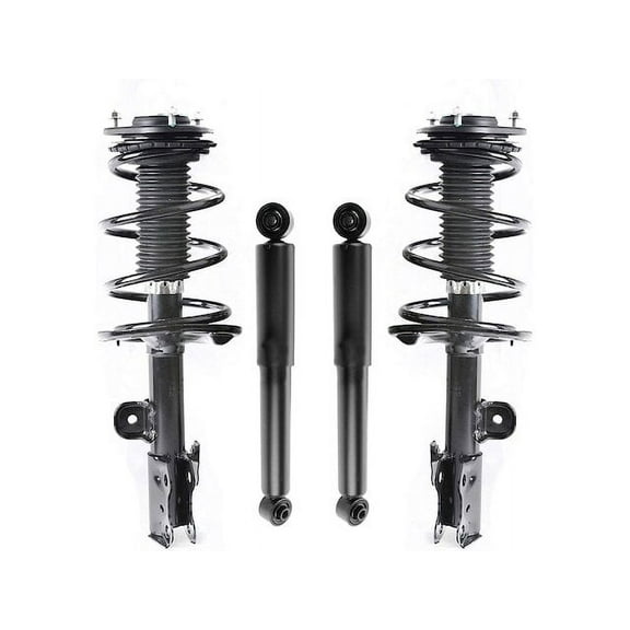 Front and Rear Strut Coil Spring and Shock Absorber Assembly Kit - 4 Piece - Compatible with 2006 - 2012 Toyota RAV4 2007 2008 2009 2010 2011