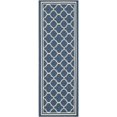 thumbnail image 1 of Safavieh Courtyard Navy Indoor Outdoor Rug - Runner 2'3" x 10', 1 of 5