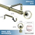 thumbnail image 3 of Urbanest Adjustable Single Curtain Rod Set Stella Finials – 3/4-Inch Diameter, With Antique Brass Rod, 48–84 Inches, 3 of 6