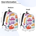 thumbnail image 2 of Honeii Doodle Cars Print Canvas Backpack for School & Outdoor,Laptop Excursion Backpack,Notebook School Bookbag For Men Women,for Work, Travel, and Everyday Use-Small, 2 of 5