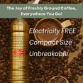 thumbnail image 6 of Sozen Hammered 9" Manual Coffee Grinder Brass – Hand Crank Burr Mill for Turkish Coffee, French Press, Espresso, Camping & Home Use, 6 of 7