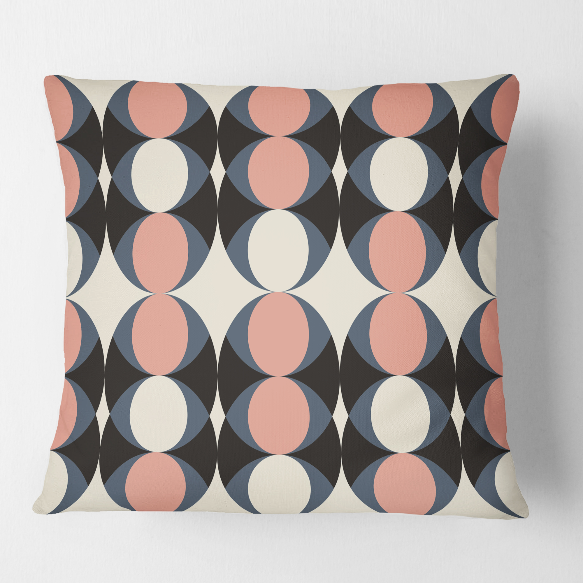 Designart Retro Circular Pattern II' Mid-Century Modern Throw Pillow - 18x18