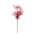 thumbnail image 1 of Christmas Gold Lily Fan Leaf Decorative Branches-Red 42cm, 1 of 10
