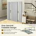 thumbnail image 4 of YYAo Folding Picnic Table Set with Metal Frame and All-Weather HDPE Tabletop Umbrella Hole-Gray, 4 of 11