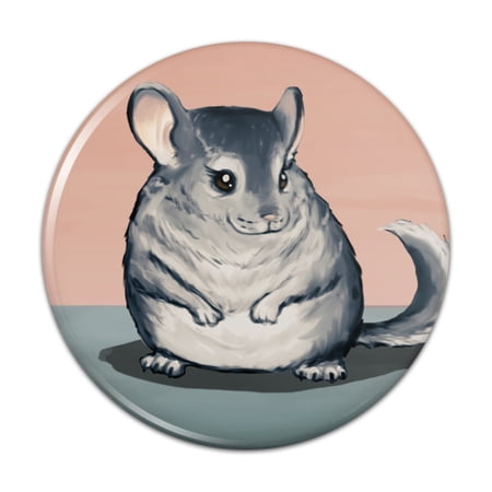 Cute Chinchilla Pinback Button Pin