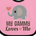 thumbnail image 4 of Inktastic My Gammy Loves Me Grandchild Boys or Girls Baby Bib, 4 of 4