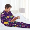 thumbnail image 6 of Sikiie Mardi Gras and Donuts Mens Pajama Set, Soft Warm Long Sleeve Sleepwear, Cozy Button-Down Pjs for Men-XX-Large, 6 of 7