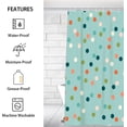 thumbnail image 2 of Colored Shape Dots Shower Curtain for Bathroom Shower Curtain Set with 12 Hooks Waterproof Fabric Bath Curtain for Bathtub Restroom Decor, 72 X 72 in, 2 of 6